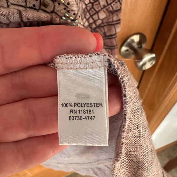 Crocodile Snake Open Front Edgy Witchy Chic Long Sleeve Glam Cardigan - Large - Picture 5 of 7